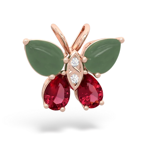 jade-lab ruby butterfly pendant