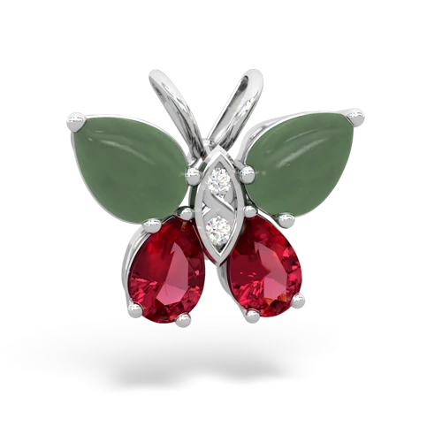 jade-lab ruby butterfly pendant