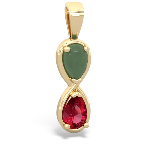 jade-lab ruby infinity pendant