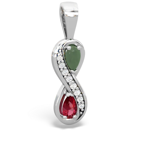 jade-lab ruby keepsake infinity pendant