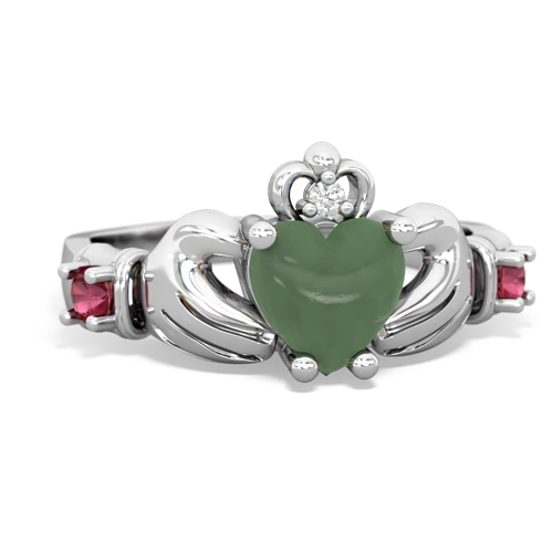 jade-lab ruby claddagh ring