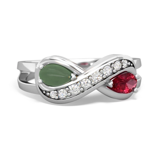 jade-lab ruby diamond infinity ring