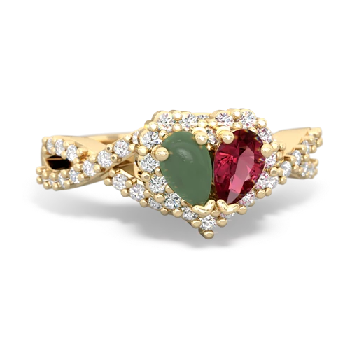 jade-lab ruby engagement ring