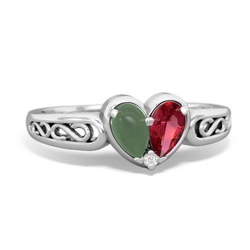 jade-lab ruby filligree ring