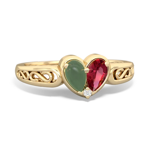 jade-lab ruby filligree ring
