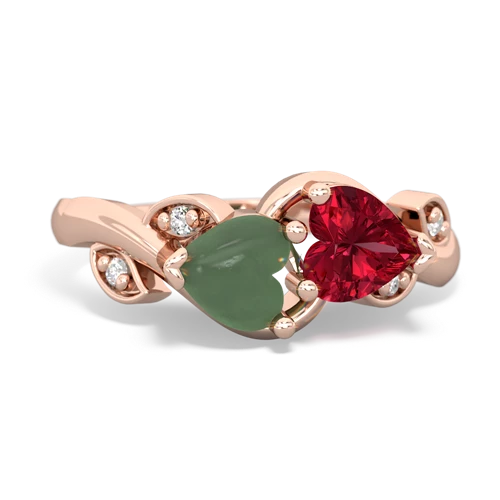 jade-lab ruby floral keepsake ring