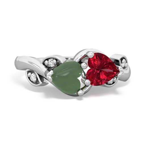 jade-lab ruby floral keepsake ring