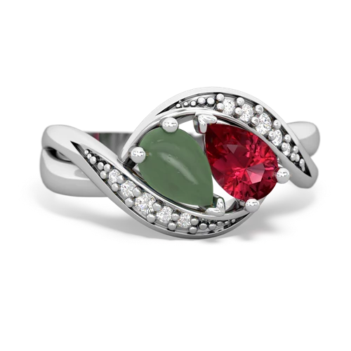 jade-lab ruby keepsake curls ring