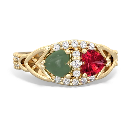 jade-lab ruby keepsake engagement ring
