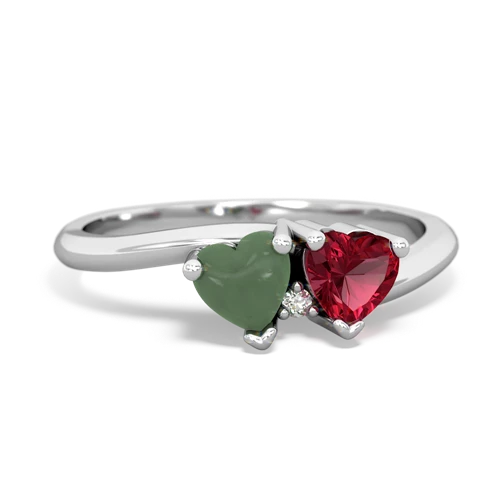 jade-lab ruby sweethearts promise ring