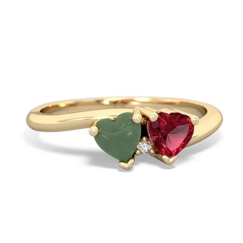 jade-lab ruby sweethearts promise ring