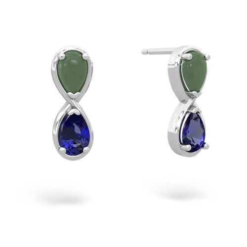 jade-lab sapphire infinity earrings