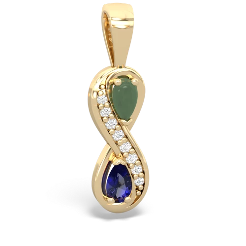 jade-lab sapphire keepsake infinity pendant