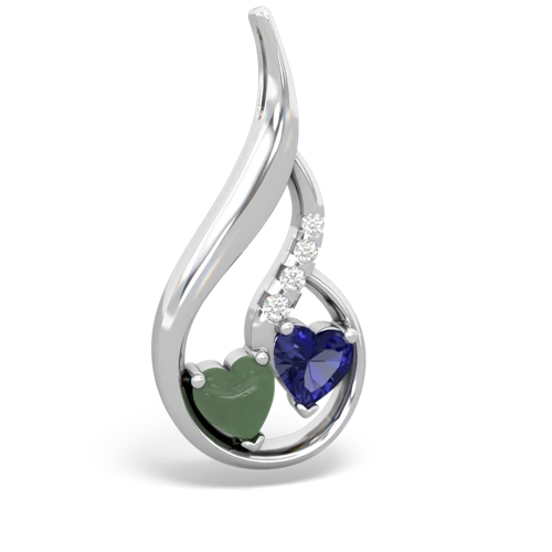 jade-lab sapphire keepsake swirl pendant