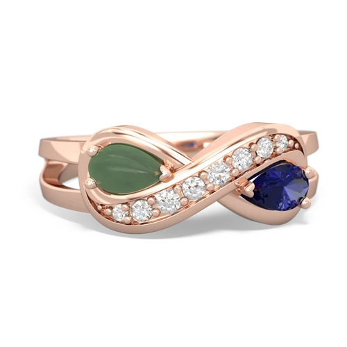 jade-lab sapphire diamond infinity ring