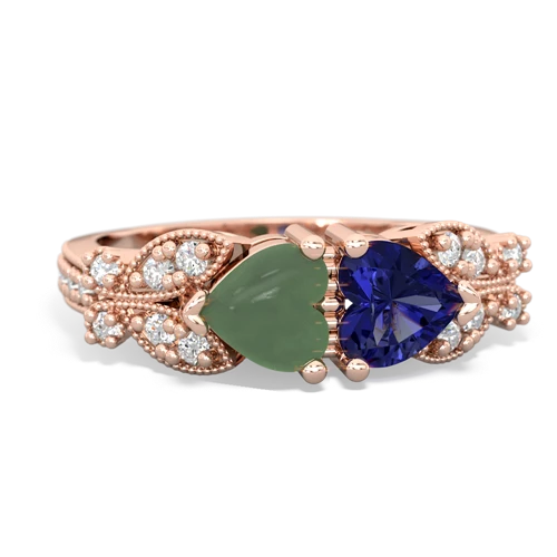 jade-lab sapphire keepsake butterfly ring