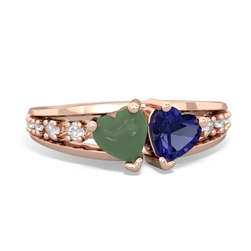 jade-lab sapphire modern ring