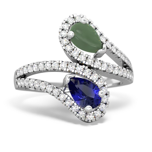 jade-lab sapphire pave swirls ring