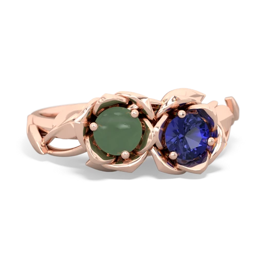 jade-lab sapphire roses ring