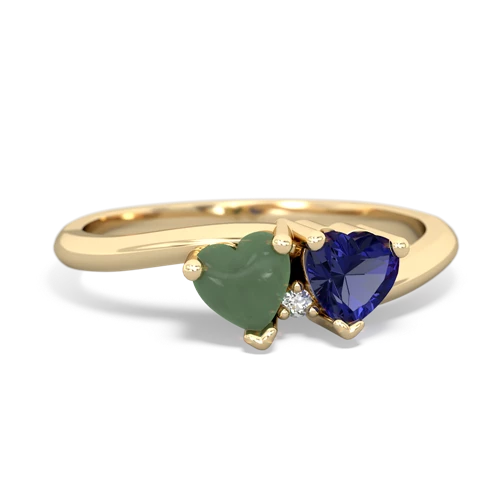 jade-lab sapphire sweethearts promise ring
