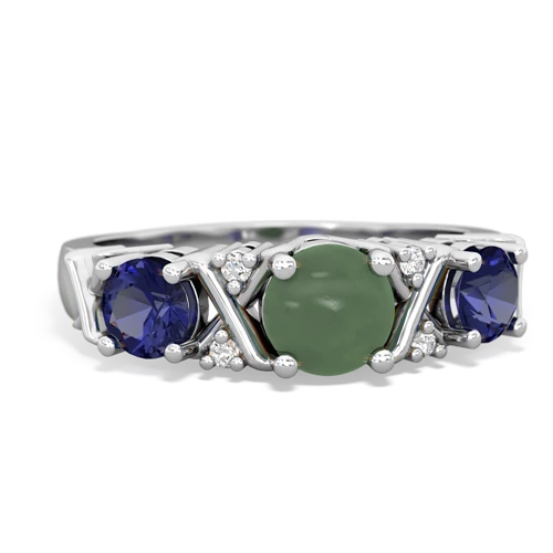 jade-lab sapphire timeless ring