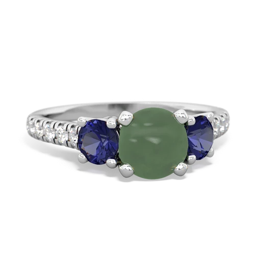 jade-lab sapphire trellis pave ring