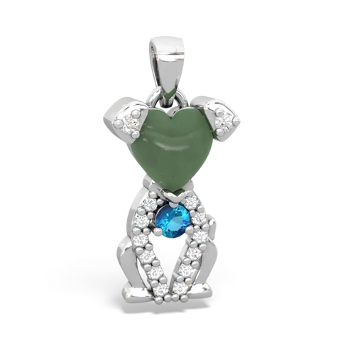 jade-london topaz birthstone puppy pendant