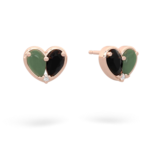 jade-onyx one heart earrings