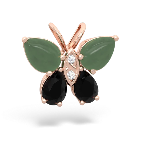 jade-onyx butterfly pendant