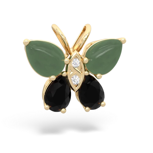 jade-onyx butterfly pendant