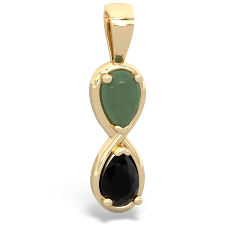 jade-onyx infinity pendant