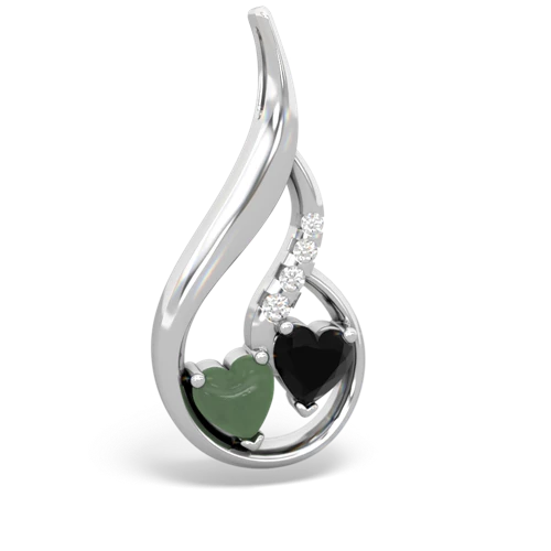 jade-onyx keepsake swirl pendant