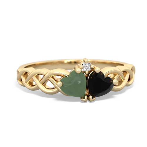 jade-onyx celtic braid ring
