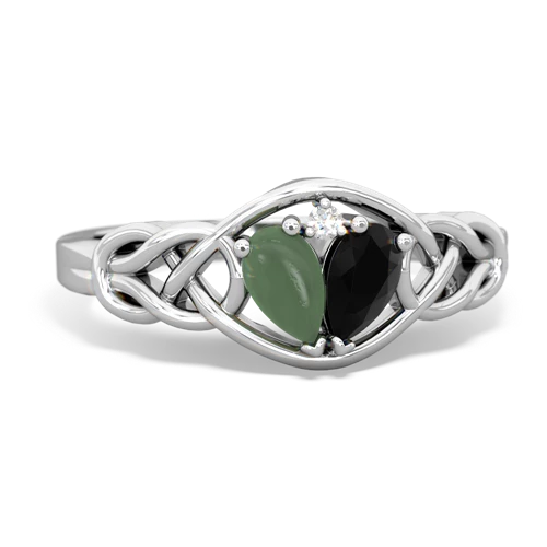 jade-onyx celtic knot ring