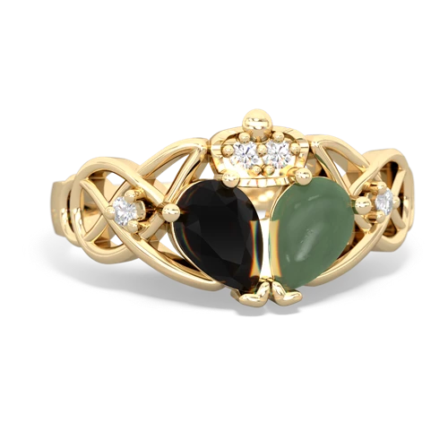 jade-onyx claddagh ring