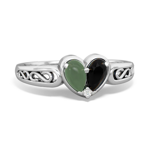 jade-onyx filligree ring