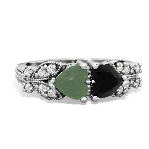 jade-onyx keepsake butterfly ring
