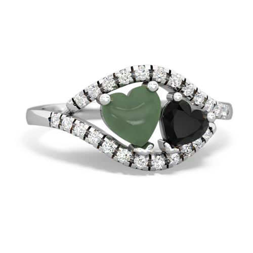 jade-onyx mother child ring