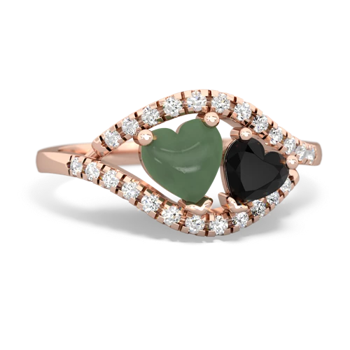 jade-onyx mother child ring