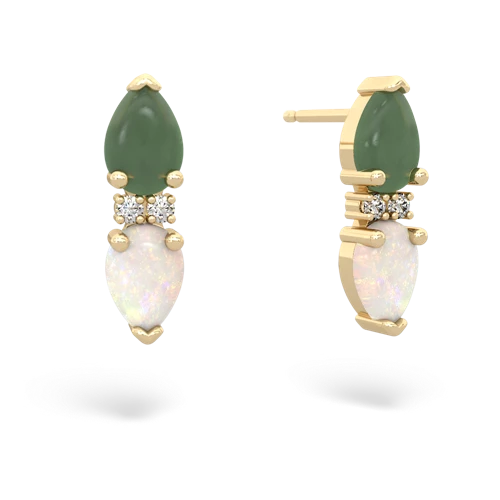 jade-opal bowtie earrings