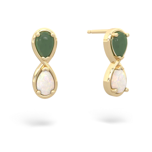 jade-opal infinity earrings