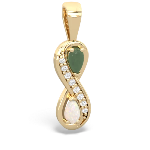 jade-opal keepsake infinity pendant
