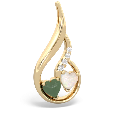 jade-opal keepsake swirl pendant
