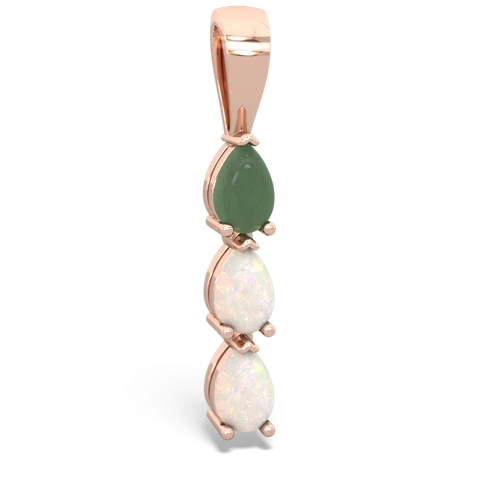 jade-opal three stone pendant