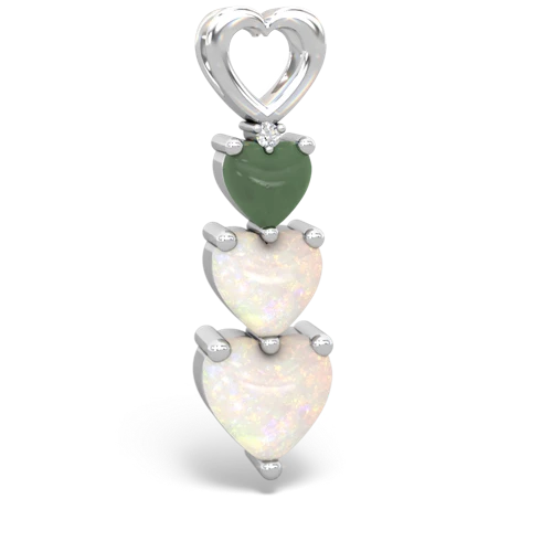 jade-opal three stone pendant