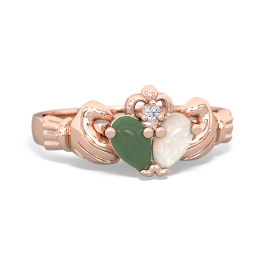 jade-opal claddagh ring