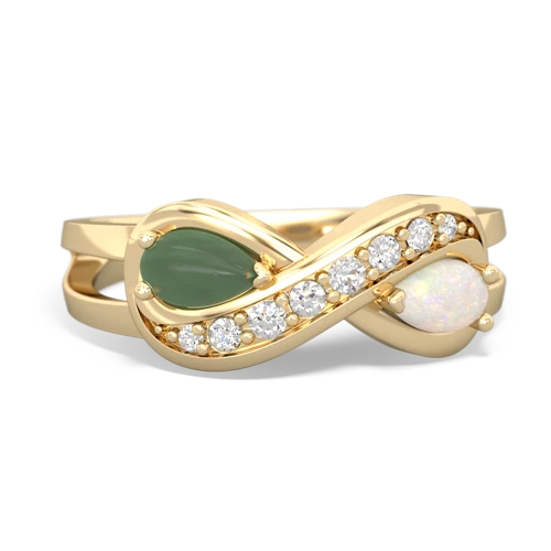 jade-opal diamond infinity ring