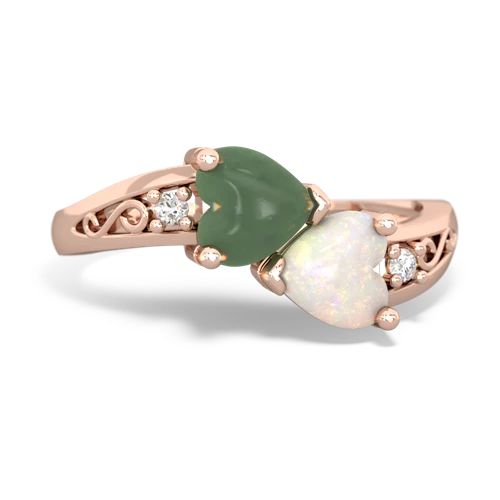 jade-opal filligree ring