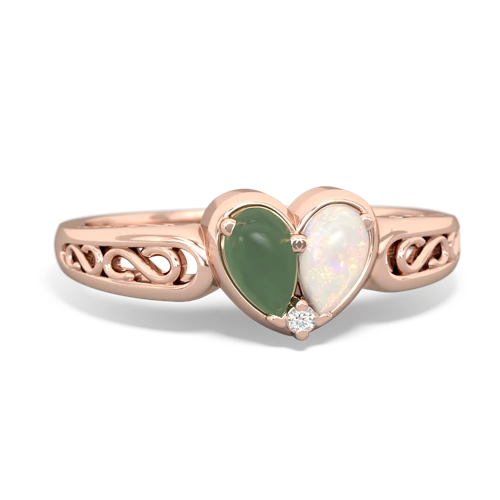 jade-opal filligree ring