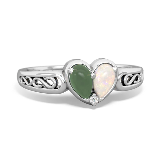 jade-opal filligree ring